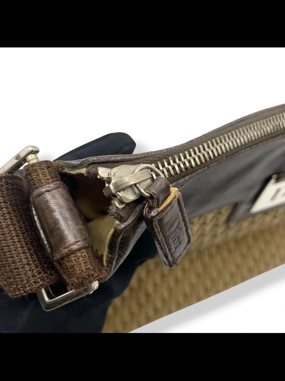 Dior Brown Monogram Canvas Crossbody with Dark Brown Trim